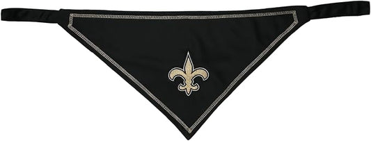 Pets First NFL New Orleans Saints TIE Bandana, Size Large/X-Large. Dog Bandana - Image 2