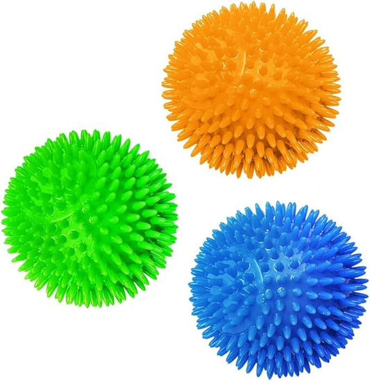 Meric CoCoo 3-Pack Squeaky Dog & Ferret Ball Toys, Massage Teeth and Gums by Meric