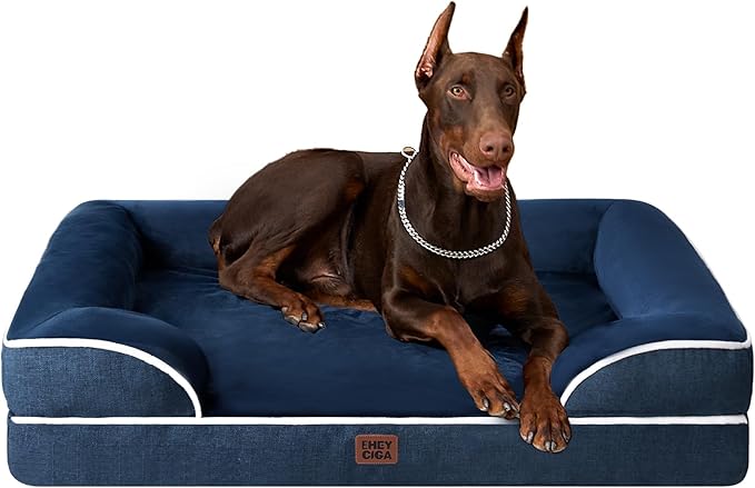 EHEYCIGA Orthopedic XL Dog Beds, Waterproof Memory Foam Dog Bed by EHEYCIGA