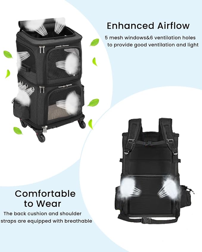 Double-Compartment Pet Carrier Backpack - Image 3