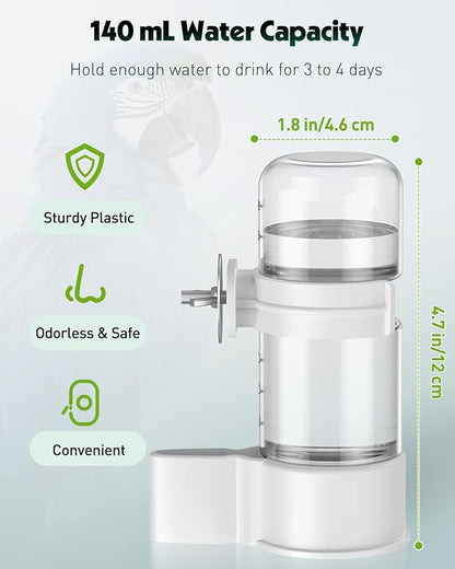 Pawfly 2 Pcs Bird Water Dispenser, Automatic Water Feeder, Plastic Cage Water - Image 3