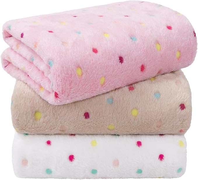 LINENLUX 1 Pack 3 Blankets Super Soft Fluffy Premium Fleece Dog Blankets by LINENLUX