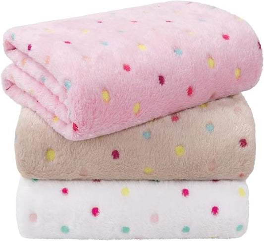 LINENLUX 1 Pack 3 Blankets Super Soft Fluffy Premium Fleece Dog Blankets by LINENLUX