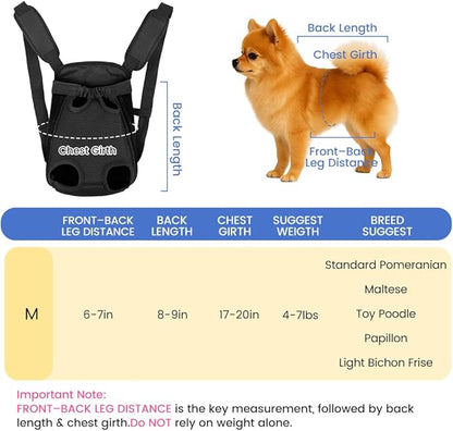 Mosago Dog Backpack Carrier, Adjustable Pet Front Carriers, Legs Out Carrying - Image 2