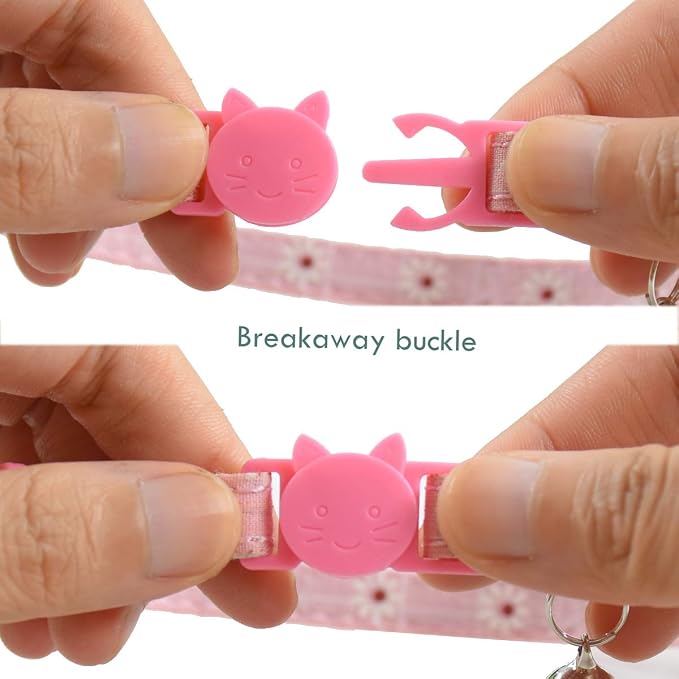 Breakaway Cat Collars with Bell, Durable & Safe Cute Kitten Collars Safety - Image 3