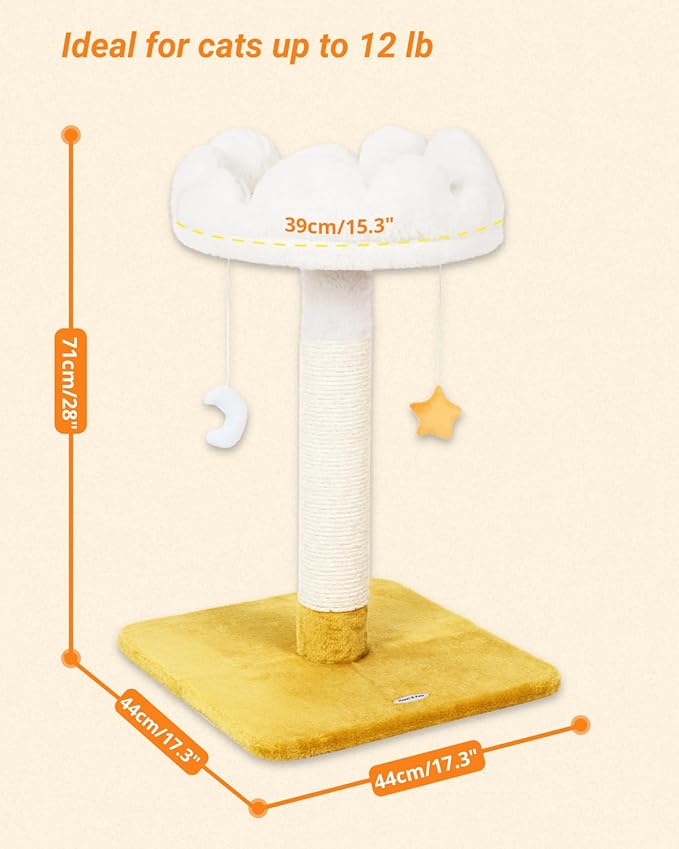 Happi N Pets 28" Tall Cat Scratching Post - Image 6