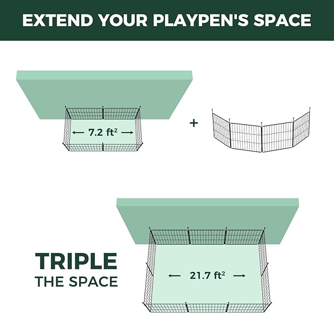 FXW MiniPaws Unleashed Dog Playpen, Expandable & Portable Design - Image 2