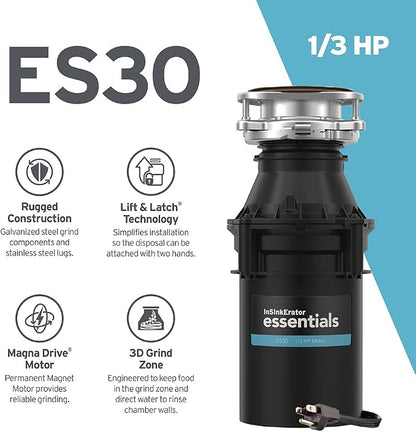 InSinkErator ES30 W/C 1/3 HP Motor Continuous Feed Kitchen Garbage Disposal - Image 2