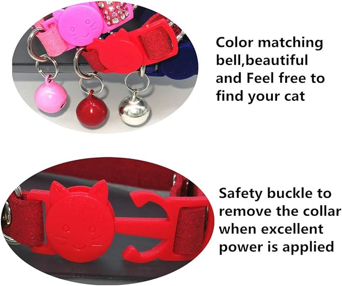 THAIN Basic Adjustable Cat Collar Bling Diamond Breakaway - Image 5