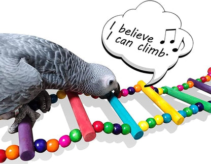 DS. DISTINCTIVE STYLE Bird Ladder Toys Coloured Flexible Parrot Swing Bridge - Image 4