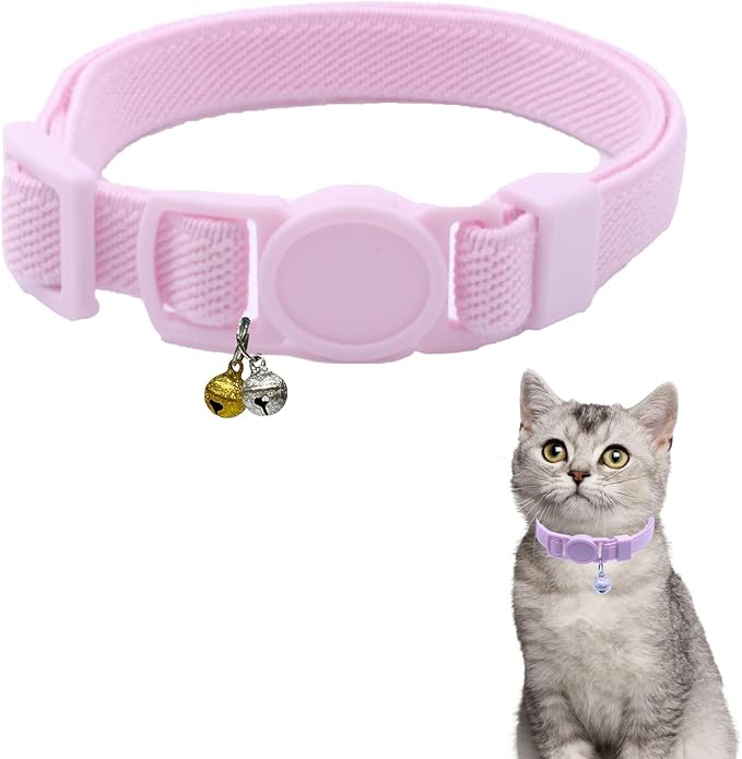 Breakaway Cat Collar with Bell, Safety Buckle Kitten Collar, Elastic Strech by Unknown
