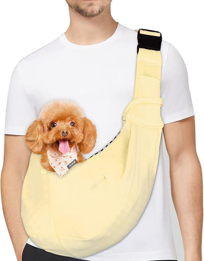PETLOFT Reversible Dog Cat Sling Carrier, Small Dog Carrier, Adjustable Dog by PetLoft