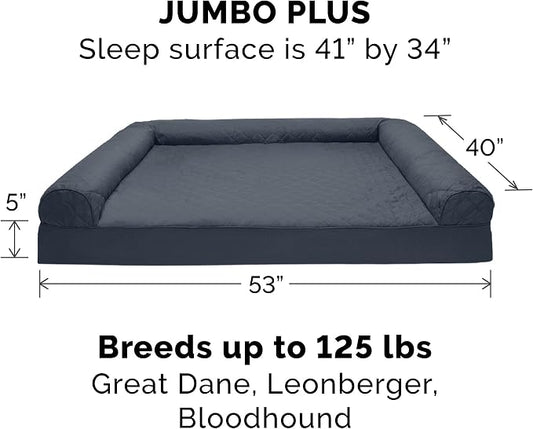 Furhaven Orthopedic Dog Bed for Large Dogs w/ Removable Bolsters & Washable - Image 2