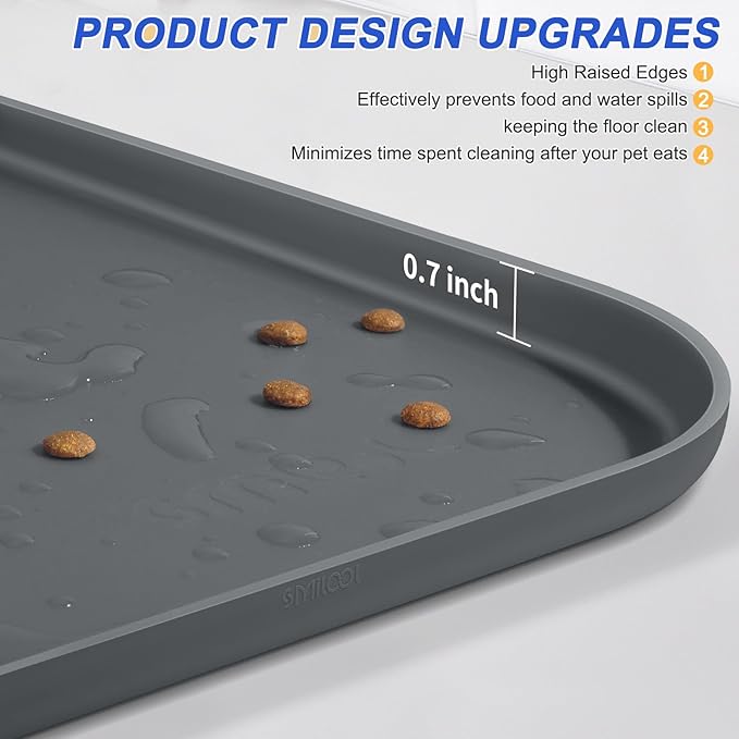 Silicone Pet Feeding Mat with Raised Edge - Image 4