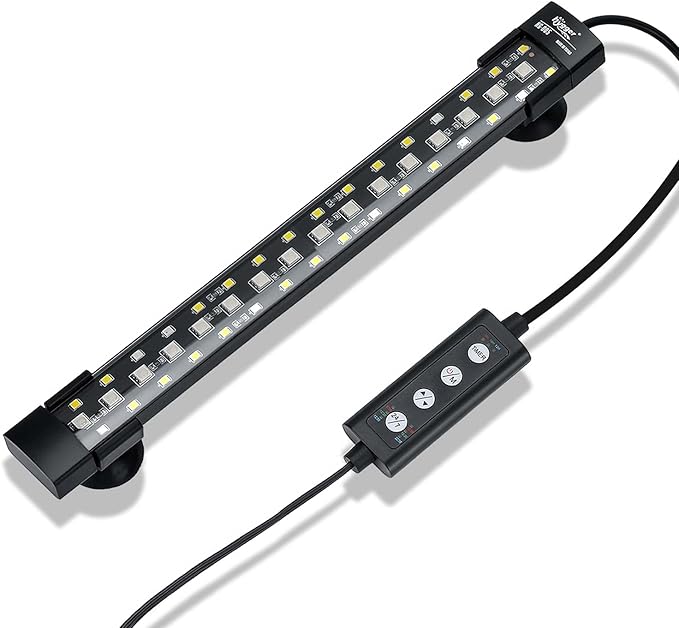 hygger 24/7 Mode Submersible Aquarium LED Light, Full Spectrum Hidden Fish Tank by hygger