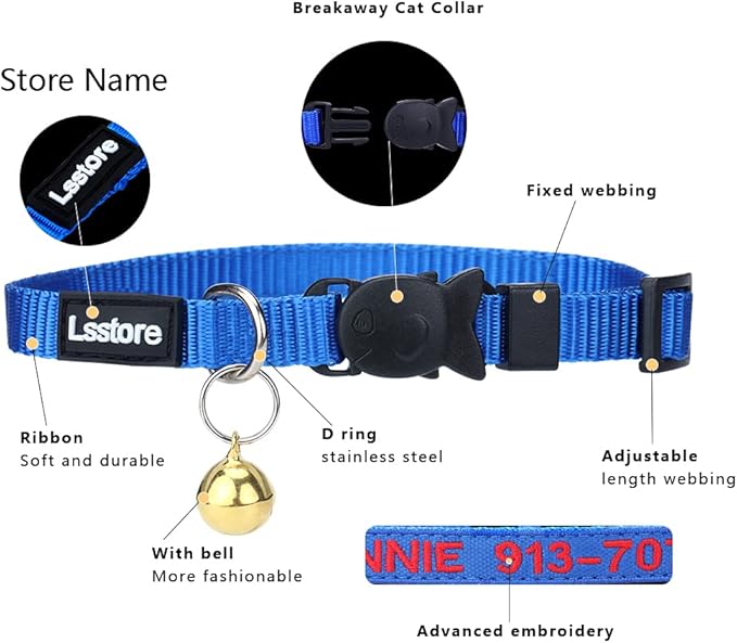 Personalized Nylon Cat Collar Breakaway - Image 3