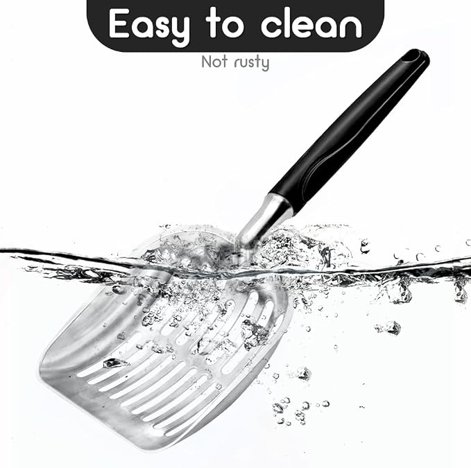 Cat Litter Scoop, Metal Cat Scooper, Plastic Handle Scoop, Sifting Shovel – - Image 5