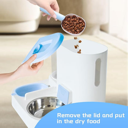 Automatic Cat Food and Water Dispenser Set 2 in 1, All-in-One Gravity Pet Feeder - Image 6