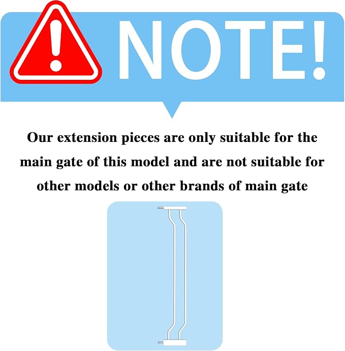 Extra Wide Baby Gate 4.72in Extensions Walk Through Baby Gate Pressure Mount - Image 2