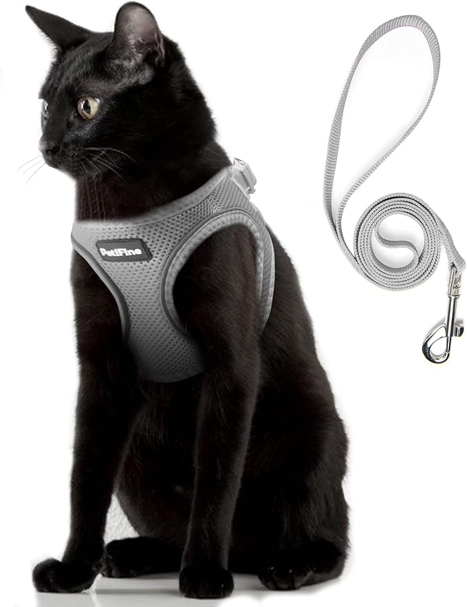 PetiFine Cat Harness and Leash Set, Escape Proof Kitten Harness Reflective by PetiFine