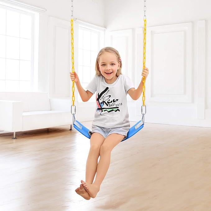 AGPTEK Swing Set, Seat with 66 Inch Anti-Rust Chains Thermoplastic Coated - Image 9