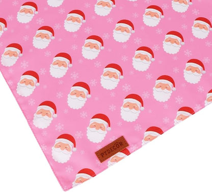 PTDECOR Christmas Dog Bandana, Santa Snowman Design Reversible Holiday Pet Scarf - Image 6