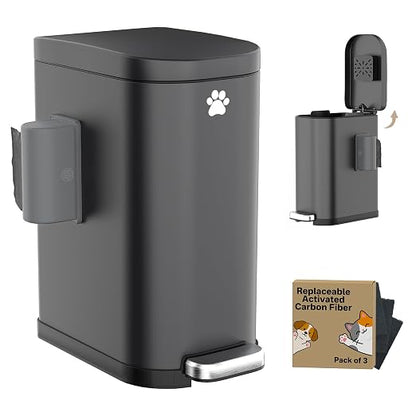 Dog Poop Trash Can Outside by HomeOrganization