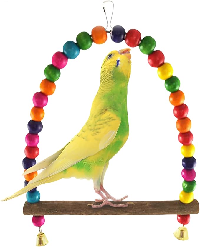 SunGrow Colorful Finch Swing Toy by SunGrow