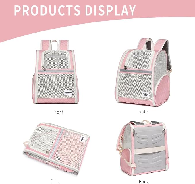 Cat Backpack Carrier for Small Dogs and Medium cat Puppy Kitten Bunny Pet - Image 7