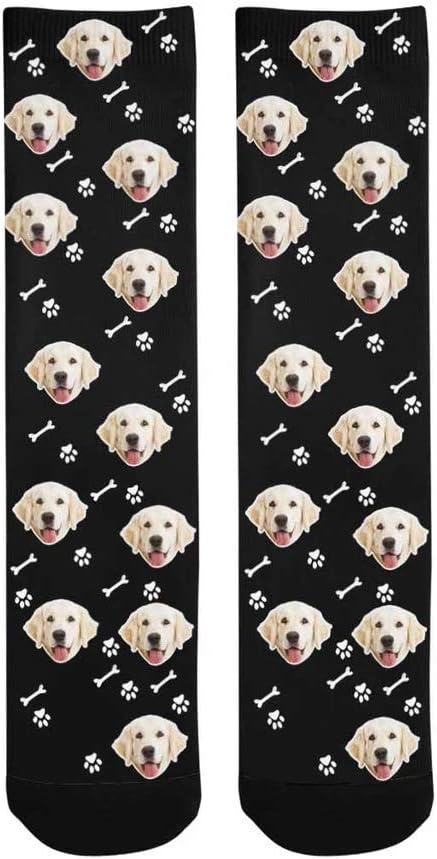 Custom Face Socks, Personalized Dog Lover Pet Photo Picture on Socks Unisex - Image 4