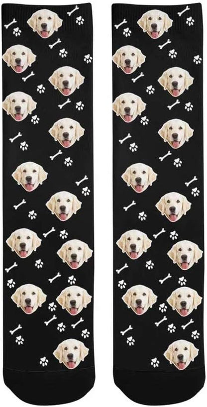 Custom Face Socks, Personalized Dog Lover Pet Photo Picture on Socks Unisex - Image 4