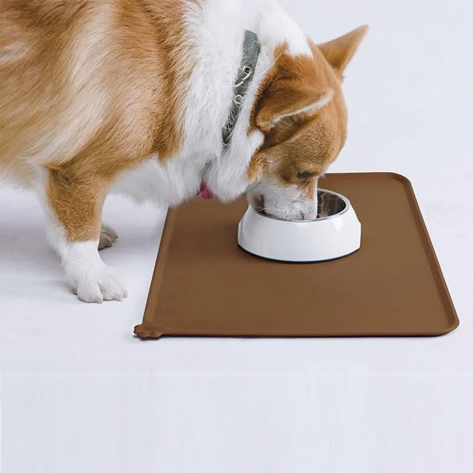 AUDWUD Silicone Waterproof Pet Feeding Mats, Anti Slip Bowl Pad, Dog Mat - Image 7