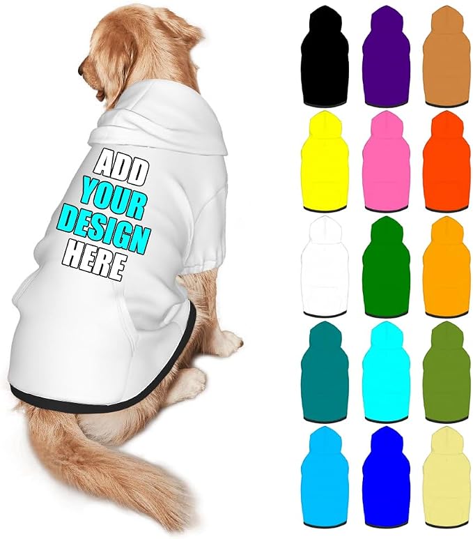Custom Dog Clothes with Photo Name Logo Personalized Dog Sweaters by Mynvzrk