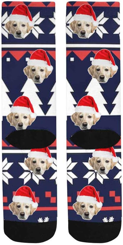 Custom Face Socks, Personalized Dog Lover Pet Photo Picture on Socks Unisex - Image 4