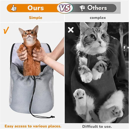 Dog Front Carrier Backpack, Ventilated Mesh Puppy Back Pack - Image 5