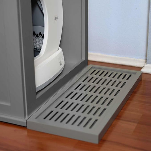 Refined Self Cleaning Litter Box Cabinet-Litter Catch Smoke by TheRefinedFeline