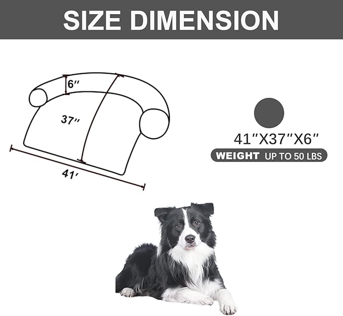 Calming Dogs/Cats Bed Mats, Dog Pad Washable Removable Couch Cover, Plush Long - Image 2