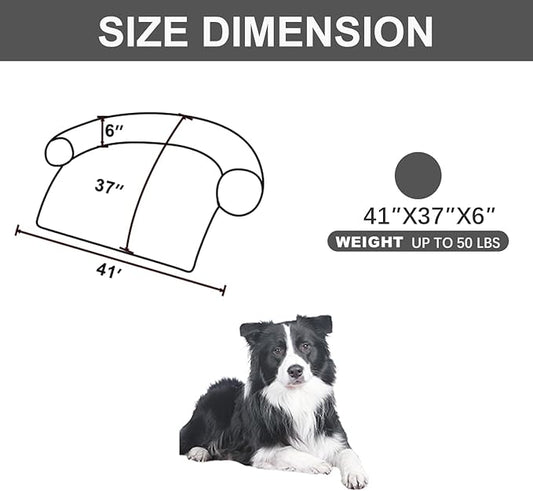 Calming Dogs/Cats Bed Mats, Dog Pad Washable Removable Couch Cover, Plush Long - Image 2