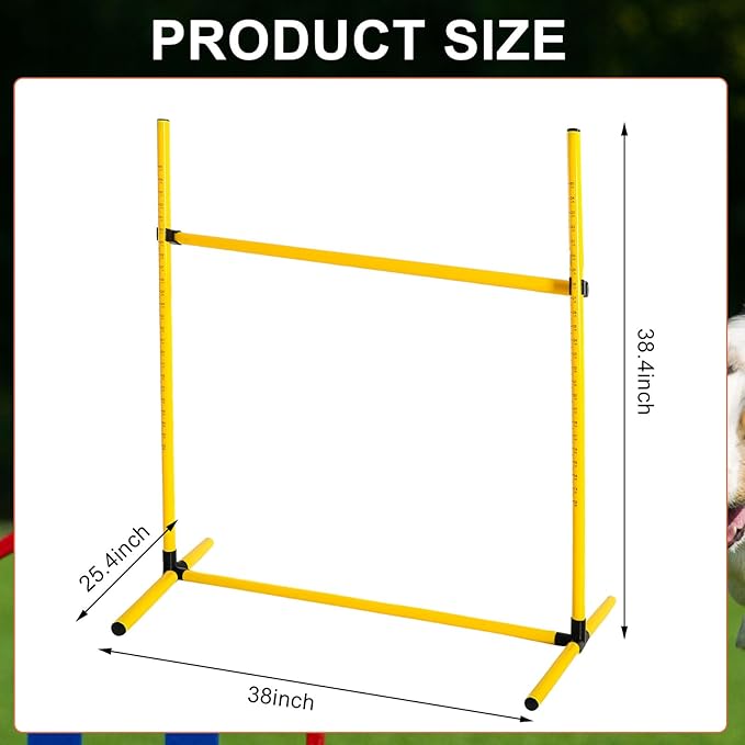 6 Pcs Dog Agility Training Equipments Dog Agility Jumps Hurdles Adjustable - Image 2
