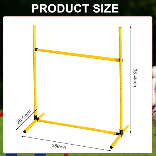 6 Pcs Dog Agility Training Equipments Dog Agility Jumps Hurdles Adjustable - Image 2