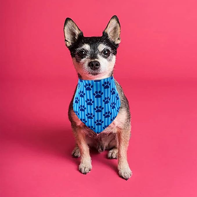 30 Pcs Paw Print Dog Bandanas for Small Dogs Stitch Dog Bandanas Bulk Polyester - Image 6