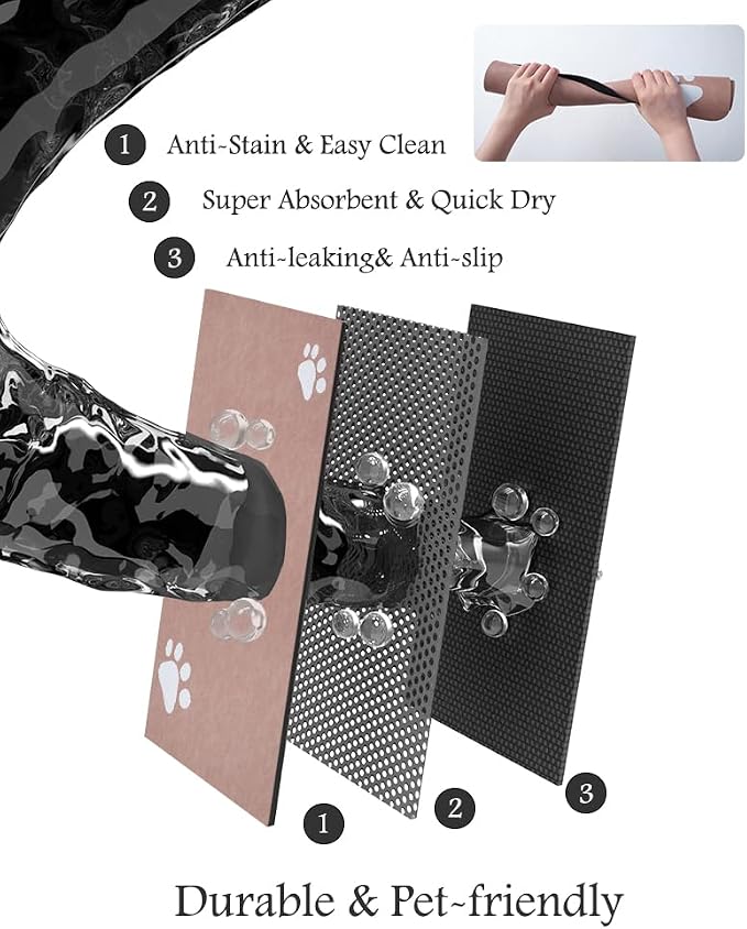 Pet Feeding Mat-Absorbent Dog Mat - Image 6
