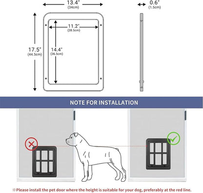 NAMSAN Dog Screen Door, Flap Opening 11.2 x 14.4 inches, Dog Door - Image 3