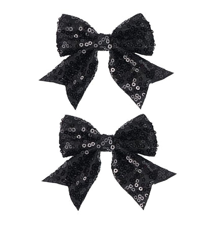 3-inch Sequined Bow Hair Clips For Baby Girls, Kids and Young Women Birthday by Koolgil
