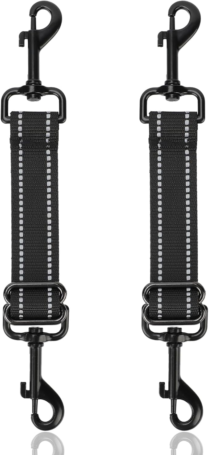 YUEPET Dog Safety Collar Clips 2 Pack Adjustable Prong Collar Backup Clips by YUEPET