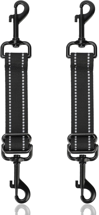 YUEPET Dog Safety Collar Clips 2 Pack Adjustable Prong Collar Backup Clips by YUEPET