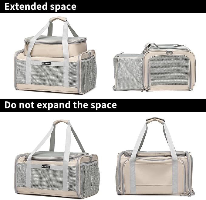 Airline Approved Pet Carrier for Cats and Small Dogs up to 15 lbs, Breathable - Image 4