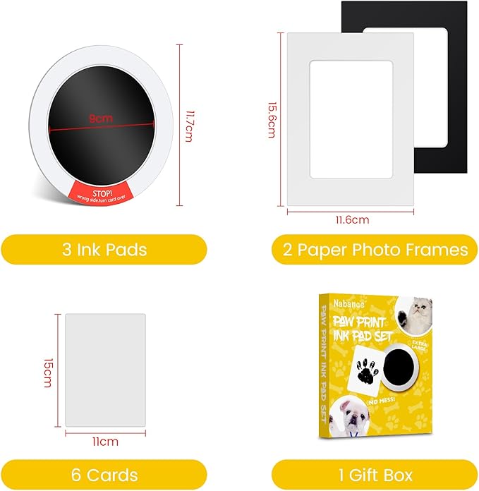 Nabance Inkless Paw Print Kit for Dogs, Cats - Image 3