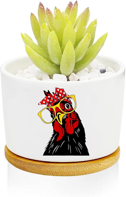 Window Garden Rooster Planter Pots, Rooster Gifts by Databa