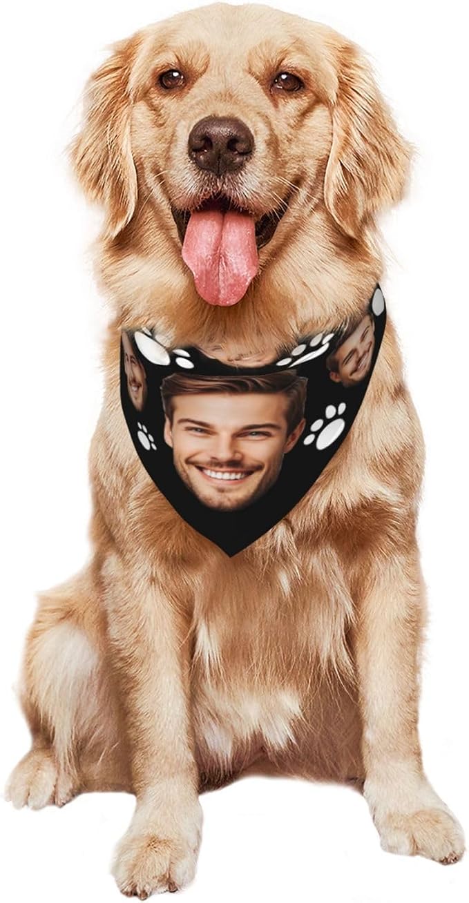 Custom Dog Bandana for Cat Dog Pet Add Your Design Personalized Neckwear - Image 2